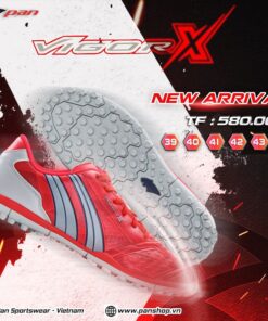 Giày Pan Vigor X Easy mẫu mới 2022 TF sân cỏ nhân tạo màu đỏ
