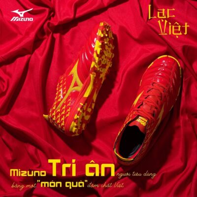 Giày bóng đá Mizuno Morelia Neo III Lạc Việt Limited Edition sân cỏ nhân tạo màu đỏ 1