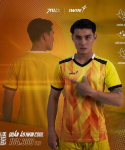 Quần áo bóng đá không logo iWin Cool Attack màu vàng