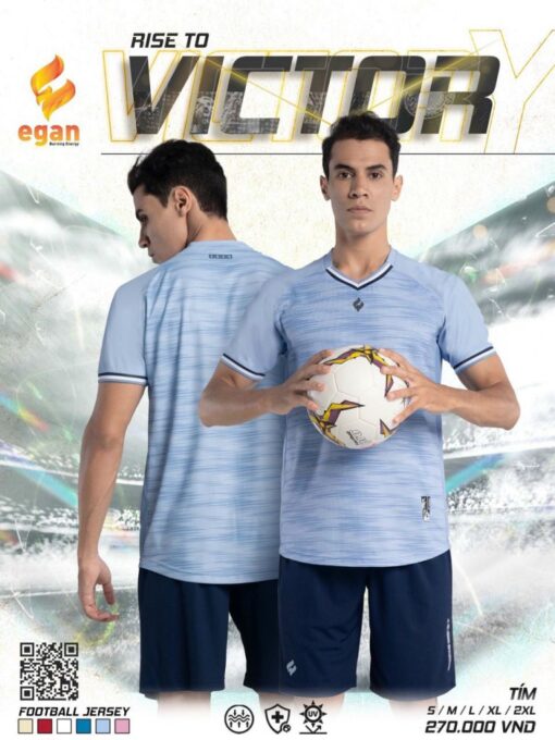 Đồ đá banh không logo Egan Victor Tím