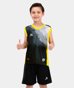 Quần áo bóng rổ trẻ em Bulbal Terras màu đen