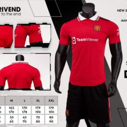 Quần áo MU màu đỏ Strivend cao cấp 2022-23