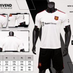 Quần áo MU màu trắng Strivend cao cấp 2022-23