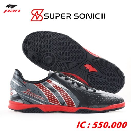Giày Pan Super Sonic 2 mẫu mới 2022 IC sân futsal màu đen