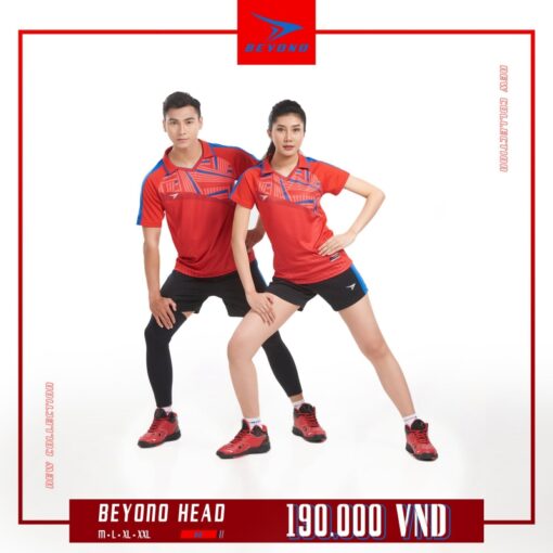 Quần áo bóng chuyền Beyono Head màu đỏ