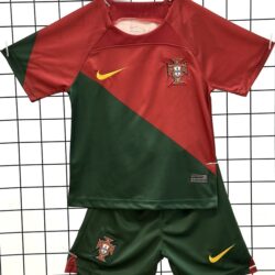 Quần áo trẻ em Bồ Đào Nha màu đỏ sân nhà World Cup 2022 F1 - 1