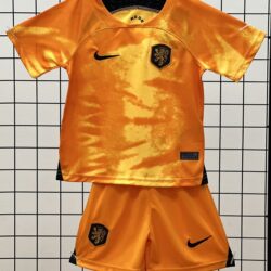 Quần áo trẻ em Hà Lan màu cam sân nhà World Cup 2022 F1 - 1