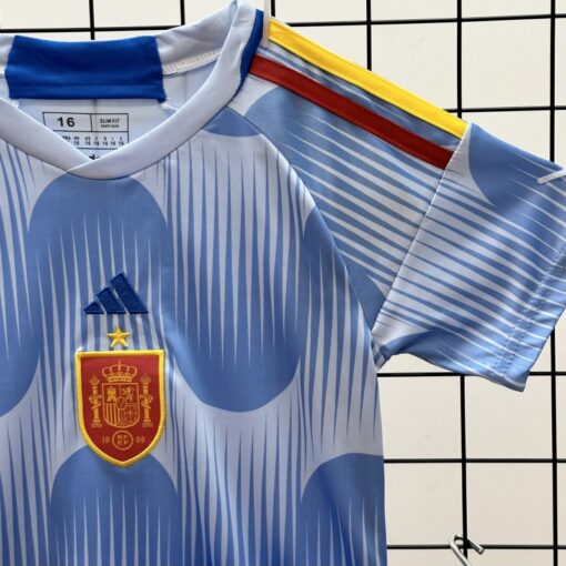 Quần áo trẻ em Tây Ban Nha màu xanh sân khách World Cup 2022 F1 - K1 - 1