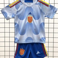 Quần áo trẻ em Tây Ban Nha màu xanh sân khách World Cup 2022 F1 - K1 - 3