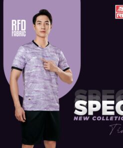 Quần áo đá banh không logo Riki Spec màu tím