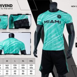 Quần áo Inter Miami màu xanh Strivend cao cấp 2022-23