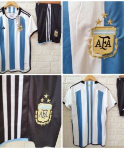Quần áo Argentina 3 sao vô địch World Cup 2022 hàng Thái F2 kiểu 1