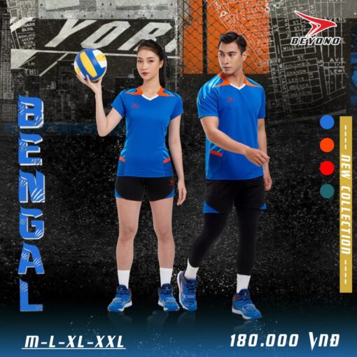 Quần áo bóng chuyền Beyono Bengal màu xanh dương