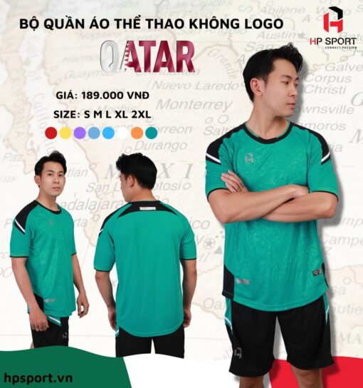 Quần áo đá banh không logo HP Qatar màu Xanh lam – Tây Ban Nha