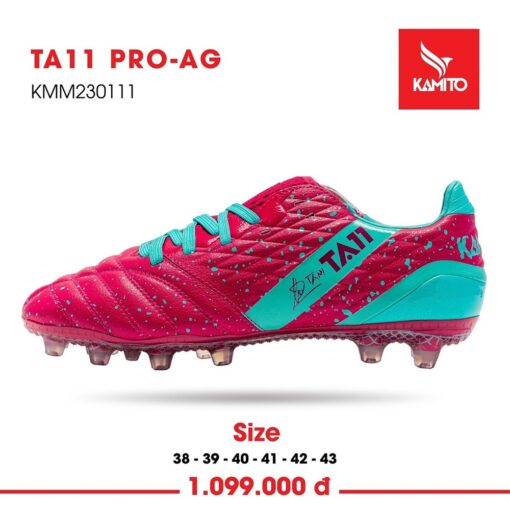 Giày đá bóng Kamito TA11 Pro - AG sân cỏ tự nhiên 2023 màu hồng