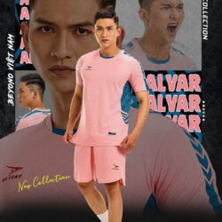 Quần áo đá banh không logo Beyono Alvar màu hồng