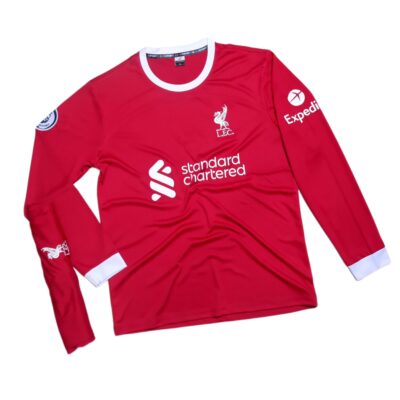 Quần áo Liverpool tay dài sân nhà màu đỏ 2023-1