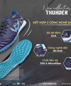 Giày đá bóng Wika Thunder sân cỏ nhân tạo màu navy