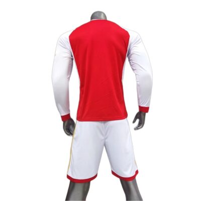 Quần áo Arsenal tay dài màu đỏ sân nhà 2023-24 mặt lưng