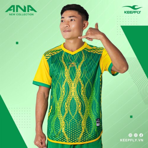 quan ao da banh khong logo keep fly ana xanh la