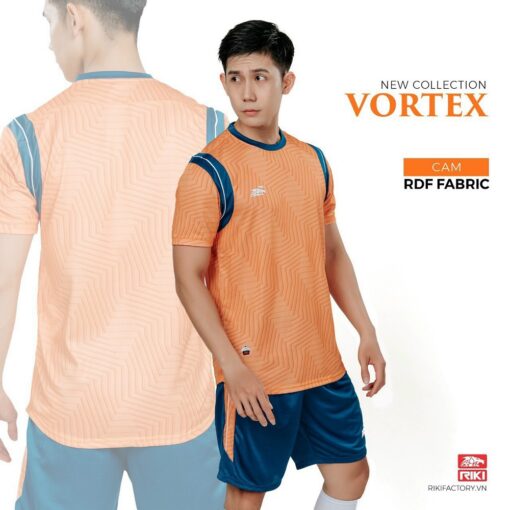 Quần áo đá banh không logo Riki Vortex màu cam