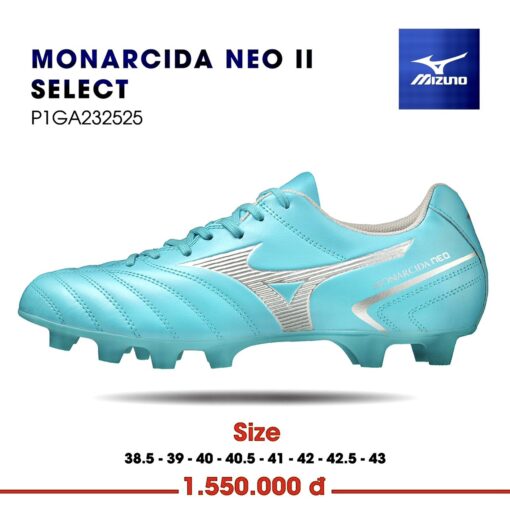 Giày bóng đá Mizuno Monarcida Neo II Select FG màu xanh da