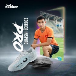 Giày bóng đá Zocker Inspire PRO TF sân cỏ nhân tạo màu trắng 1