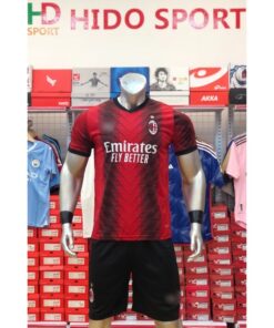 Quần áo bóng đá AC Milan 2024 màu đỏ sân nhà hàng Thái F2