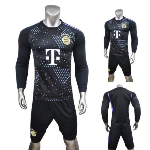 Quần áo bóng đá Bayern Munich 2024 tay dài màu đen