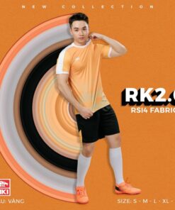 Quần áo đá banh không logo Riki 2.0 màu vàng