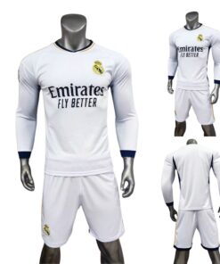 Quần áo Real Madrid 2024 tay dài sân nhà màu trắng