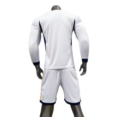 Quần áo Real Madrid 2024 tay dài sân nhà màu trắng mặt sau