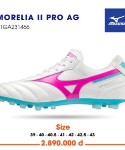 Giày bóng đá Mizuno Morelia II Pro AG sân cỏ nhân tạo màu trắng