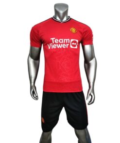 Quần áo bóng đá MU 2024 màu đỏ sân nhà hàng Việt kiểu 1 mặt trước