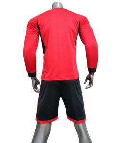 Quần áo bóng đá MU 2024 tay dài màu đỏ mặt sau
