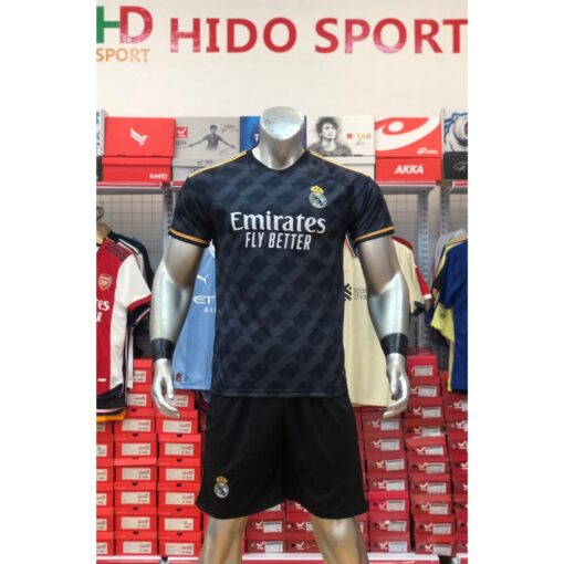 Quần áo bóng đá Real Madrid 2024 màu xanh sân khách hàng Thái