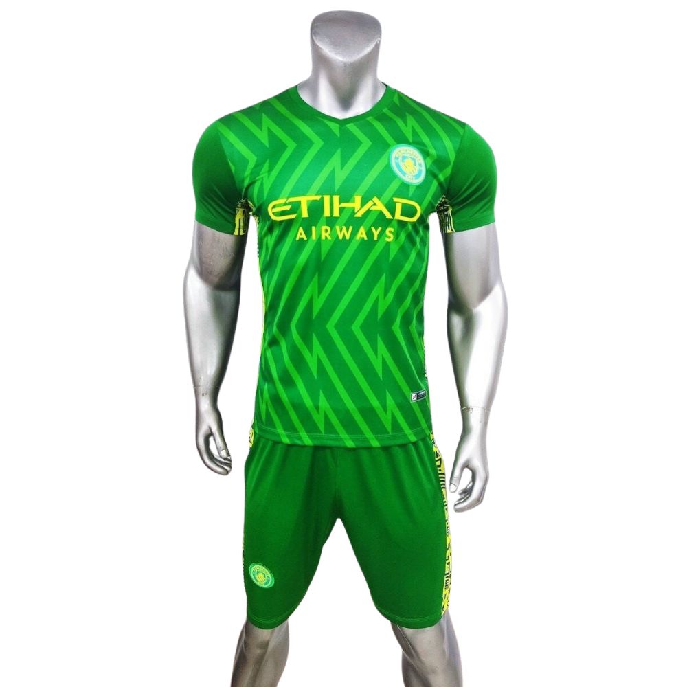 Quần áo thủ môn Man City 2024 màu xanh két hàng Việt kiểu 1 mặt trước