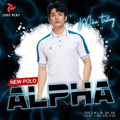 Áo thun Polo Just Play Alpha màu trắng