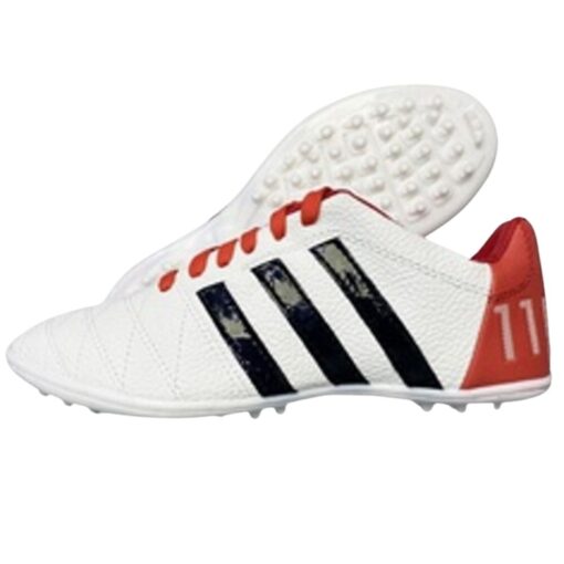 Giày bóng đá 3 sọc Toni Kroos 11 Pro TF sân cỏ nhân tạo trắng sọc đỏ