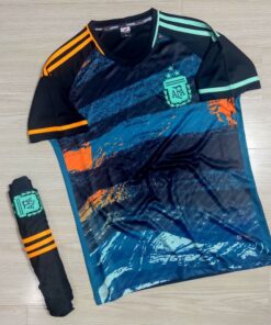 Quần áo bóng đá Argentina 2024 màu xanh sân khách World Cup hàng Việt kiểu 1