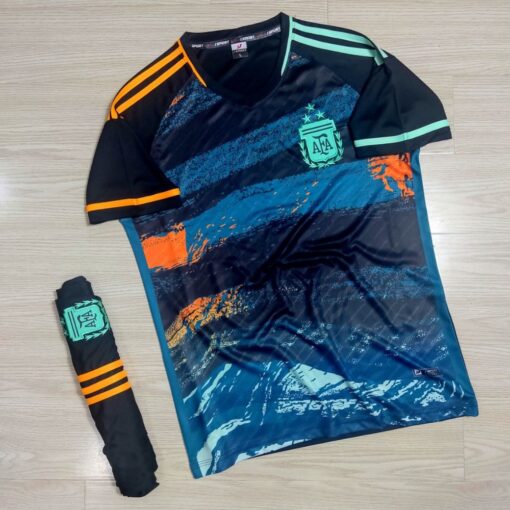 Quần áo bóng đá Argentina 2024 màu xanh sân khách World Cup hàng Việt kiểu 1