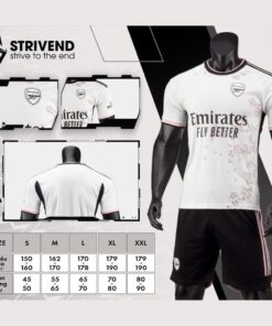 Quần áo bóng đá Arsenal 2024 Strivend cao cấp màu trắng