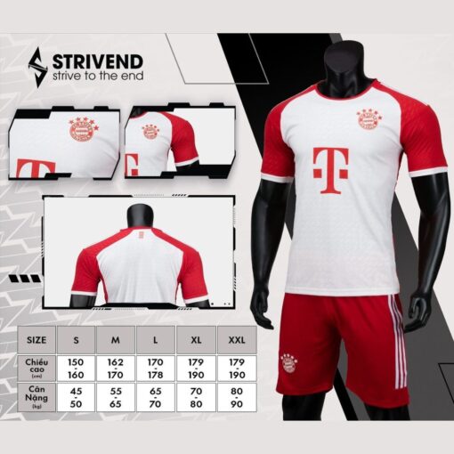 Quần áo bóng đá Bayern Munich 2024 Strivend cao cấp màu trắng