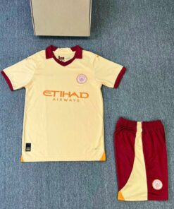 Quần áo bóng đá Man City 2024 màu cam sân khách hàng thái kiểu 2