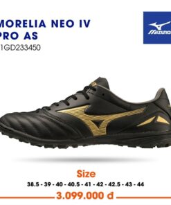 Giày bóng đá Mizuno Morelia Neo IV Pro AS sân cỏ nhân tạo đen