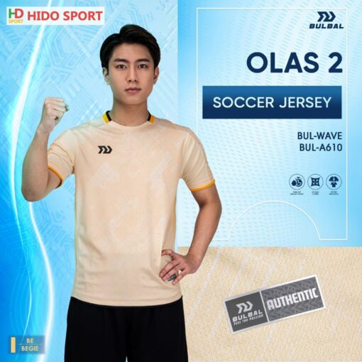 Quần áo đá banh không logo Bulbal Olas 2 be