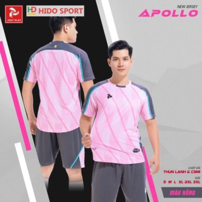 Quần áo đá banh không logo Just Play Apollo hồng