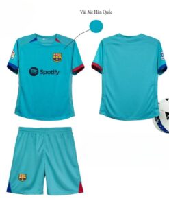 Quần áo Barcelona màu xanh sân khách thứ 3 2024 HD