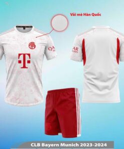 Quần áo Bayern Munich màu trắng sân khách thứ 3 2024 HD