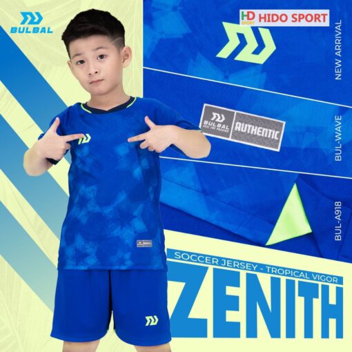 Quần áo bóng đá trẻ em Bulbal Zenith xanh bích
